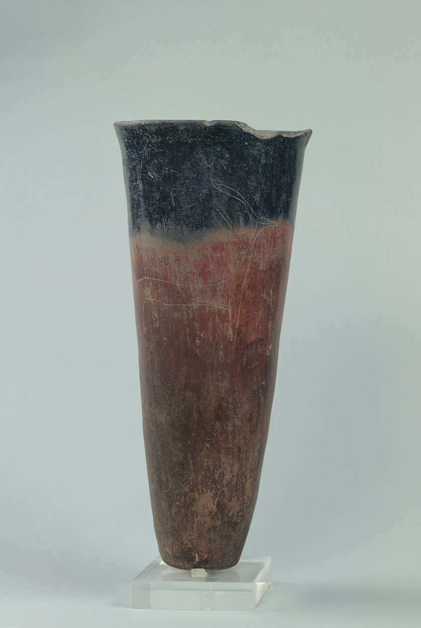 Vase med sort top, Naqada I-II Periode (keramik) af Predynastic Period Egyptian