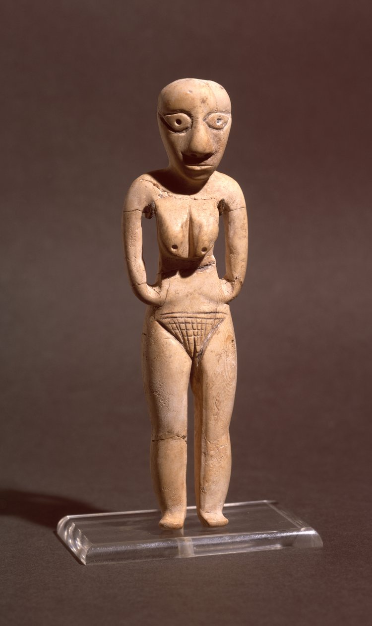 Figur af en nøgen kvinde, fra den badariske eller tidlig neolitiske periode, ca. 4000 f.Kr. af Predynastic Period Egyptian