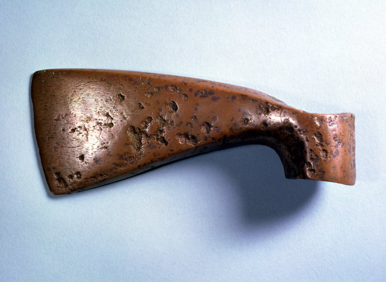 Økse fra Vucedol, Pakrac, Slavonien, bronzealder, ca. 2000-1000 f.Kr. (bronze) af Prehistoric
