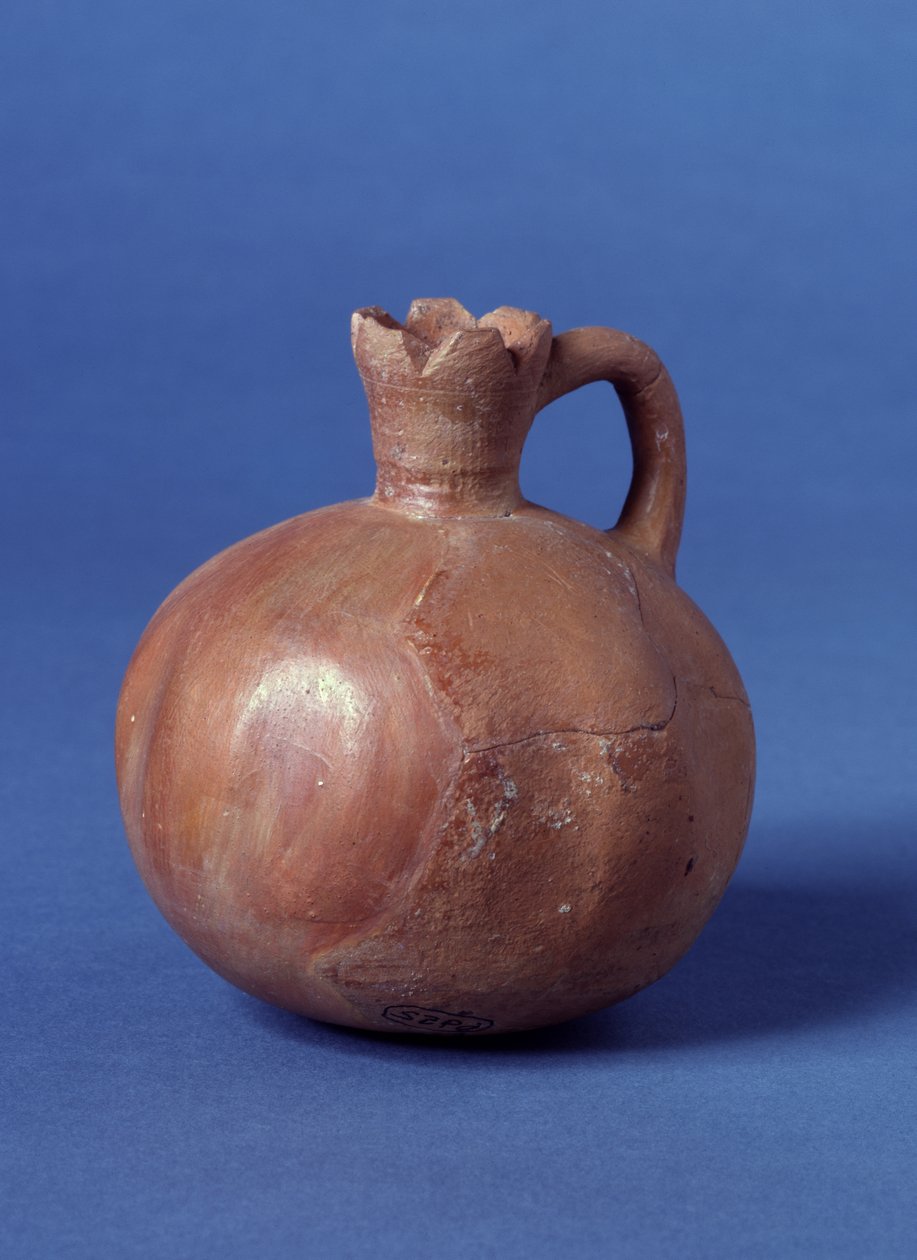 Poleret forhistorisk jugle i form af et granatæble, Jerusalem (keramik) af Prehistoric