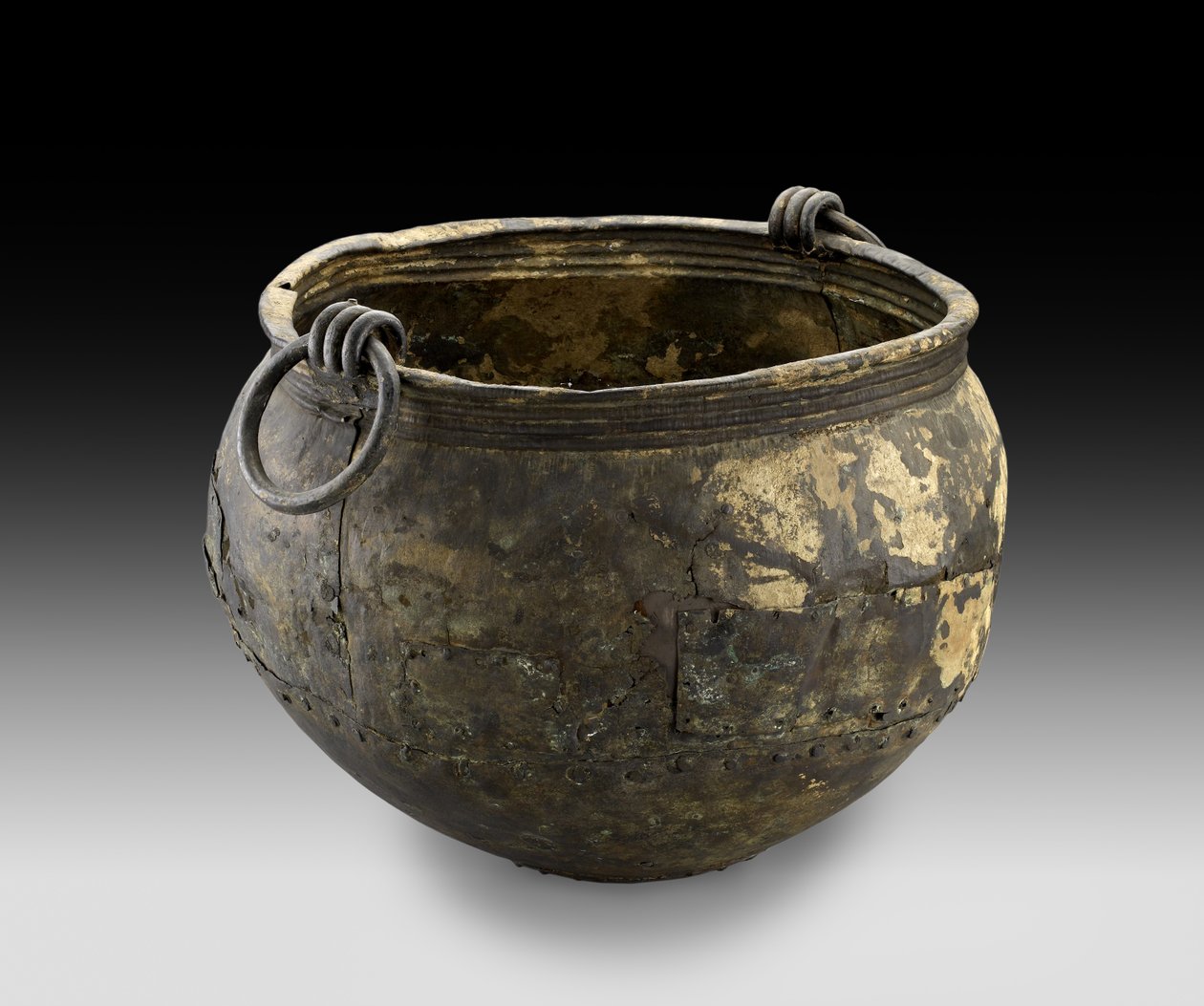 Kedel, fra Shipton on Cherwell, Oxfordshire, 7. århundrede f.Kr. (bronzeplade) af Prehistoric