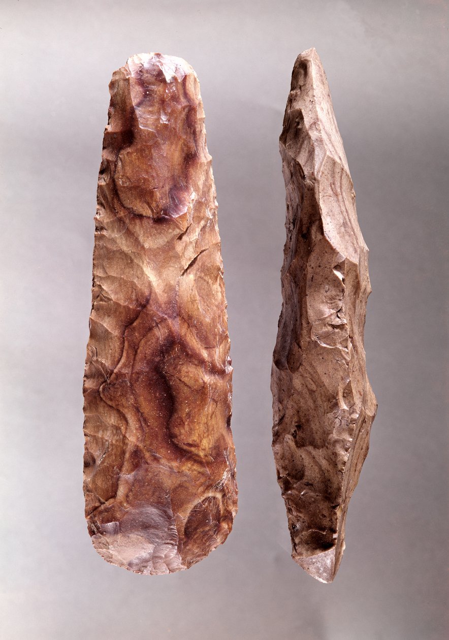 Værktøj fra Campigny, 6000-2000 f.Kr. (flint) af Prehistoric