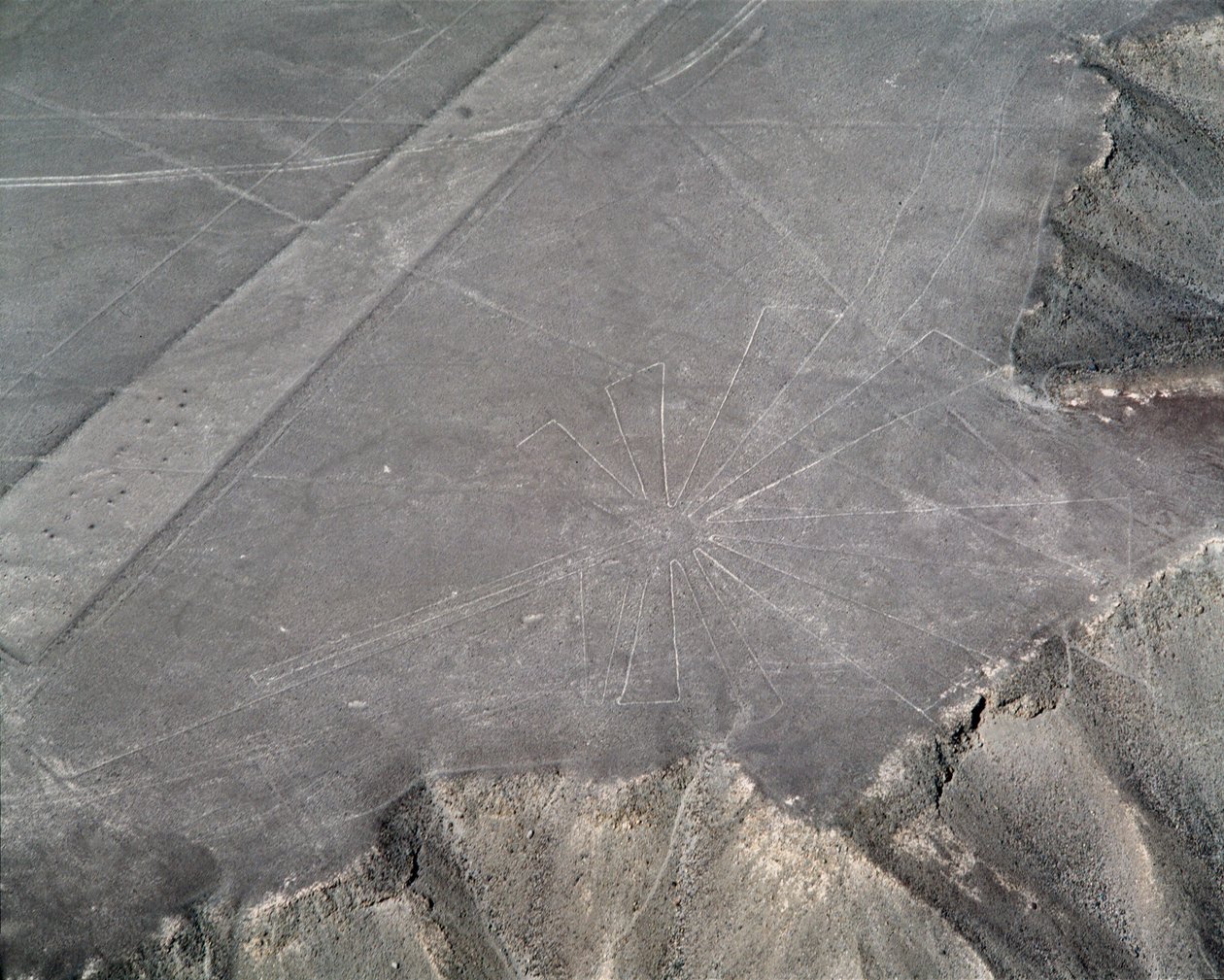 Luftfoto af Nazca-linjerne (fotografi af Prehistoric Prehistoric