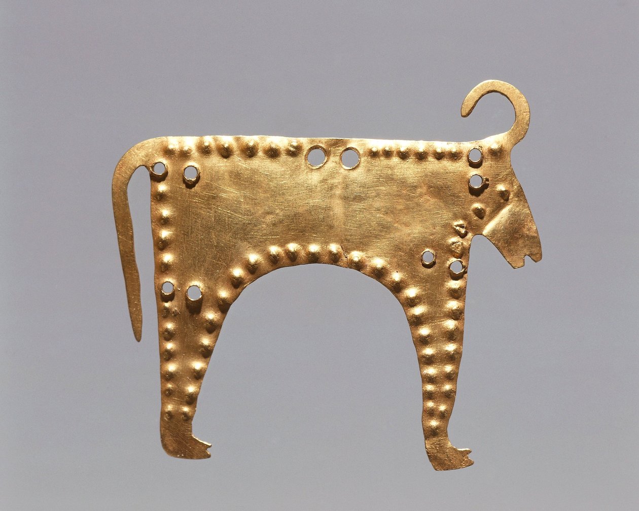 Bulgarien, Sofia, Nationalhistorisk Museum, Bladguld med dyrefigurer fra Varna af Prehistoric Prehistoric