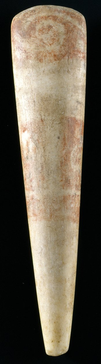 Hoved af en akrolitfigur, fra Thessalia, sidste neolitiske periode (ca. 4500-3200 f.Kr.) (marmor) af Prehistoric Prehistoric