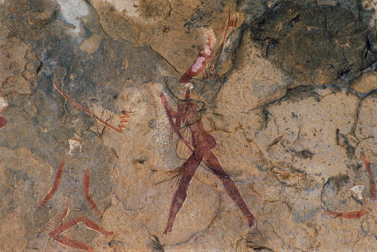 Menneskelig figur (hulemaleri) af Prehistoric Prehistoric
