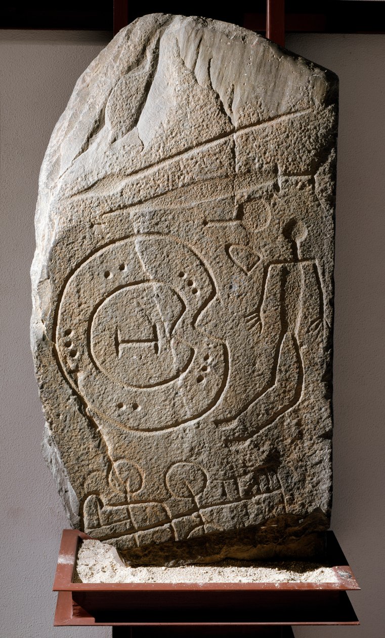 Iberisk Stele af Solana de Cabanas kriger. 8.-6. århundrede f.Kr af Prehistoric Prehistoric