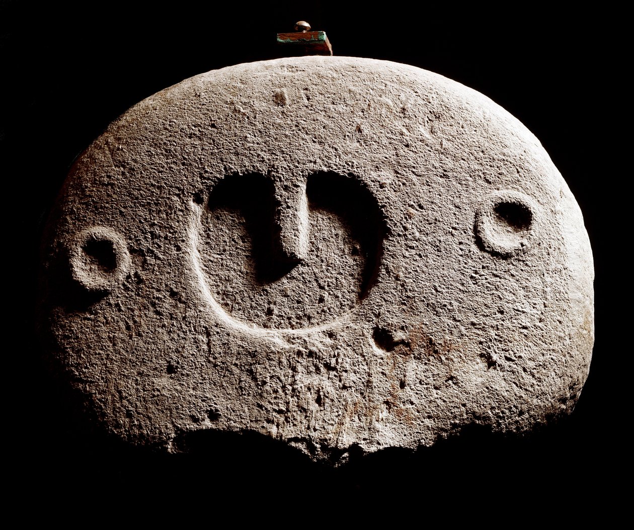 Forhistorisk kunst: Jernalderskulptur fra stedet Lunigiana nær La Spezia, Italien. 1100-800 f.Kr. La Spezia, kommunalt museum for Lunigiana-civilisationen af Prehistoric Prehistoric