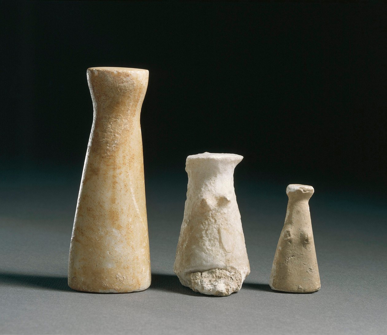 Forhistorie: kvindelige idoler fra stedet Los Millares (Almeria). Spanien Madrid, Nationalt Arkæologisk Museum af Prehistoric Prehistoric