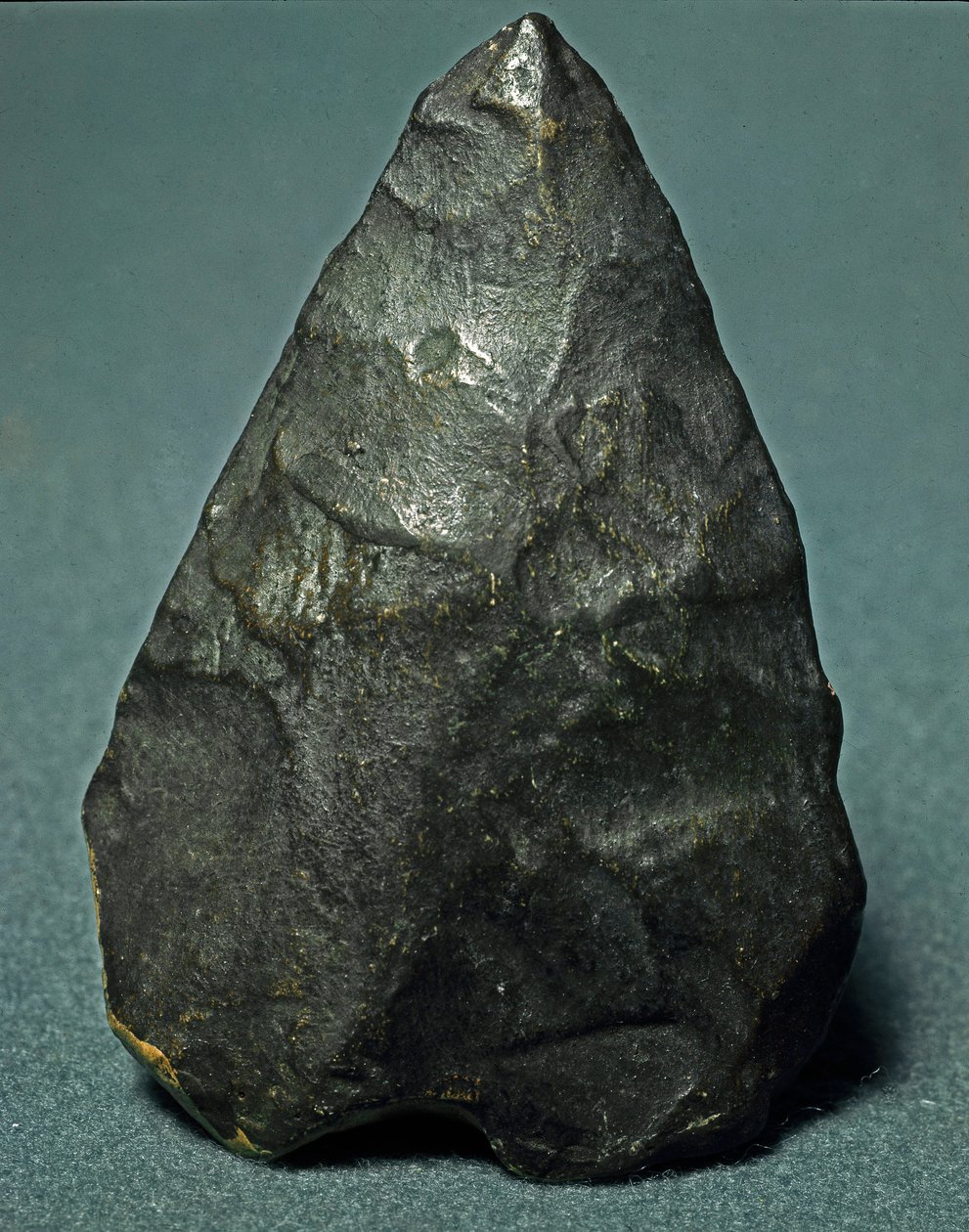 Forhistorie: flint amygdaloid biface. Nedre palæolitikum. Verone, Civic Museum of Natural History, Italien af Prehistoric Prehistoric