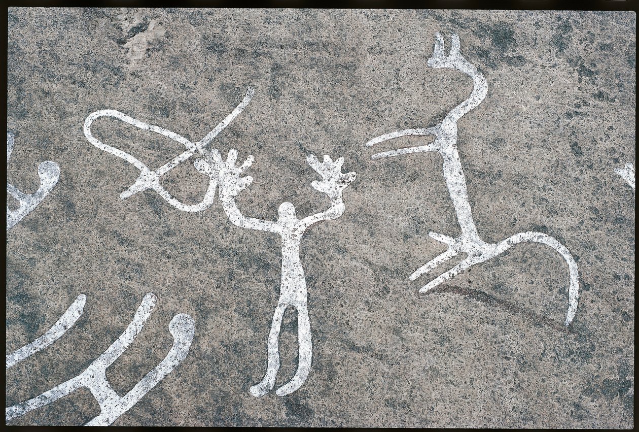 Sverige, Vastra Gotaland County, Litsleby, helleristninger i Tanum eller Tanumshede af Prehistoric Prehistoric
