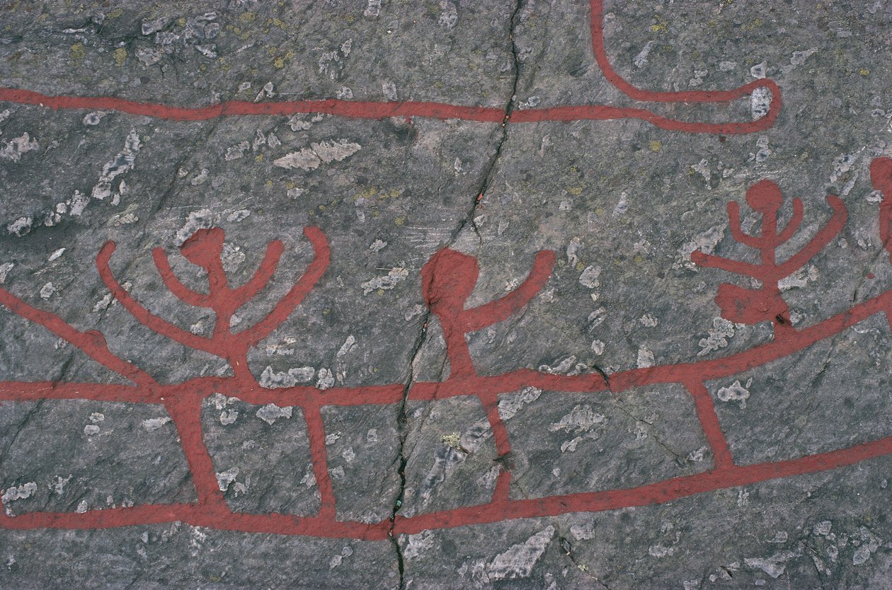 Sverige, Vastra Gotaland County, Norrköping, helleristninger i Tanum eller Tanumshede af Prehistoric Prehistoric