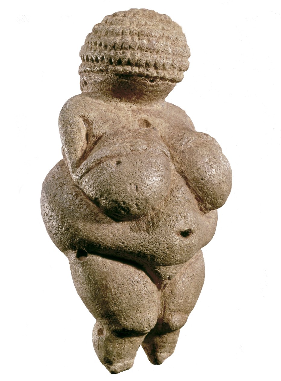Venus fra Willendorf, 23000 f.Kr. (Øvre palæolitikum) (kalksten) af Prehistoric Prehistoric