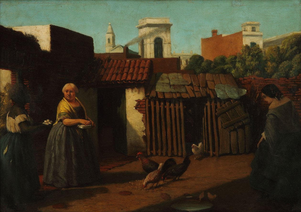 Buenos Aires terrasse i 1850 af Prilidiano Pueyrredon
