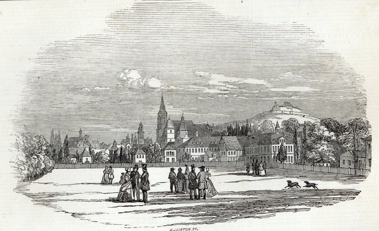 Coburg, graveret af W.J. Linton, fra 