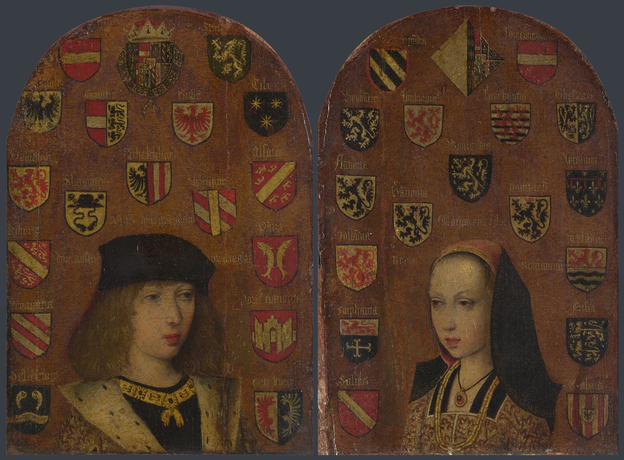 Portræt af Filip I af Kastilien og Margarete af Østrig af Probably by Pieter van Coninxloo