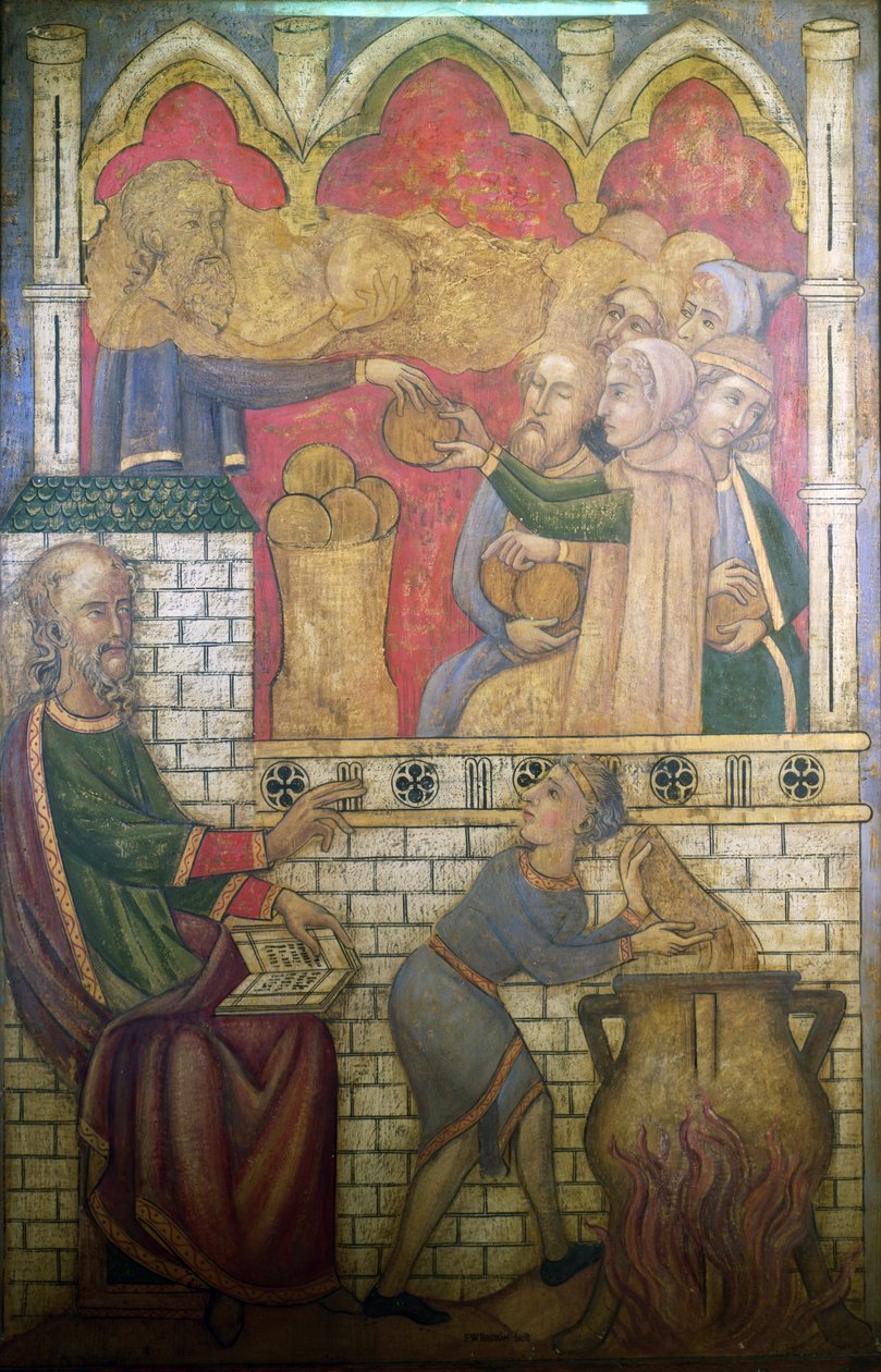 The Miracles of Elisha, rekonstruktion af et vægmaleri i Painted Chamber of the Palace of Westminster af Professor Ernest Tristram