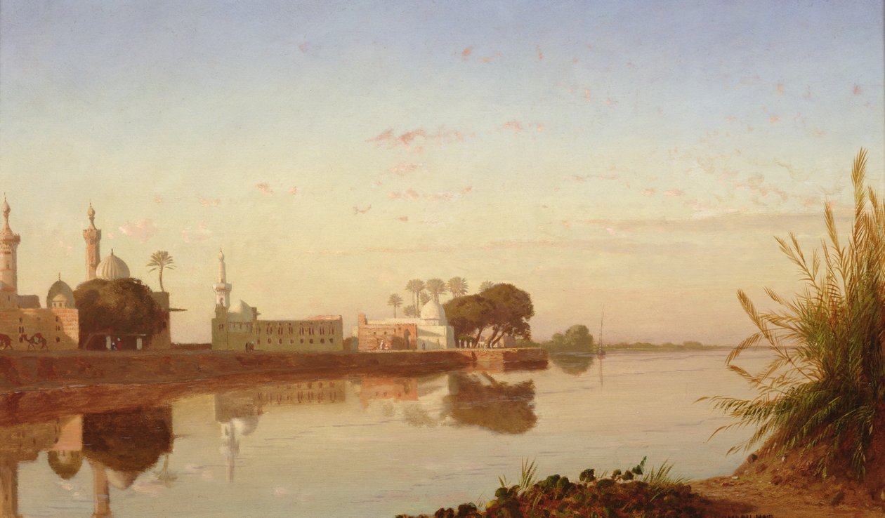 Udsigt over Nilen i Nedre Egypten, ca. 1840 af Prosper Georges Antoine Marilhat