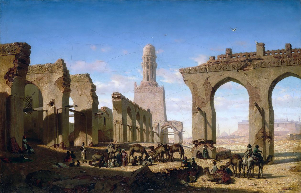 Ruinerne af Al-Hakim-moskeen i Kairo af Prosper Marilhat