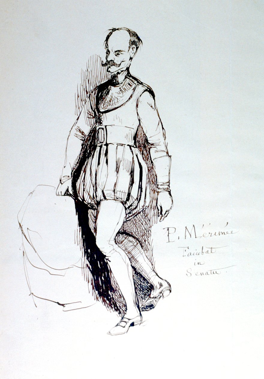 Figur i 1500-talsdragt, c1823-1870 af Prosper Merimee