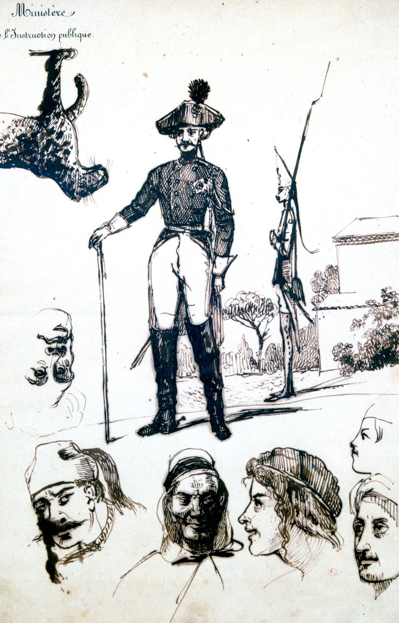 Studie, A soldaterrustning, c1823-1870 af Prosper Merimee