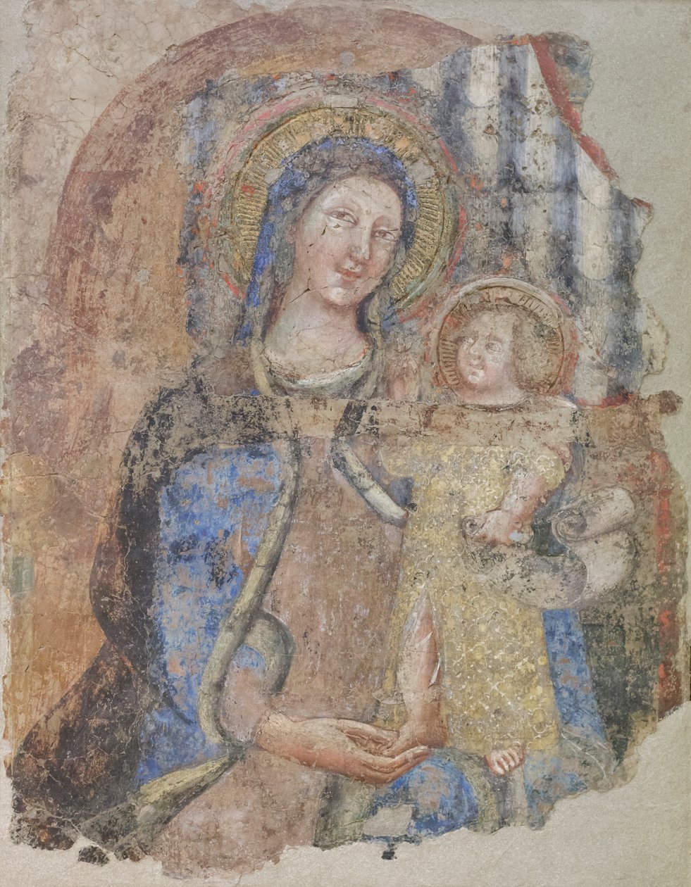 Madonna og barn, første halvdel af det 14. århundrede (fresko) af Pseudo Jacopino di Francesco