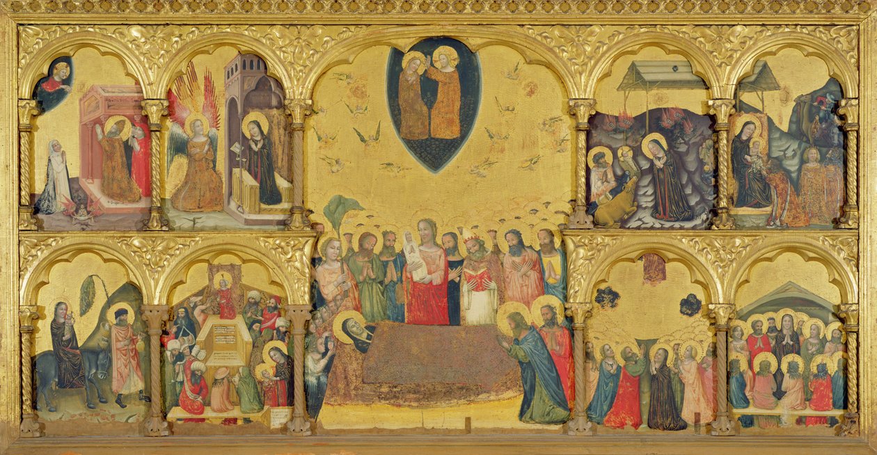 Polyptykon af Jomfruens Dormition, 1330-35 af Pseudo Jacopino di Francesco