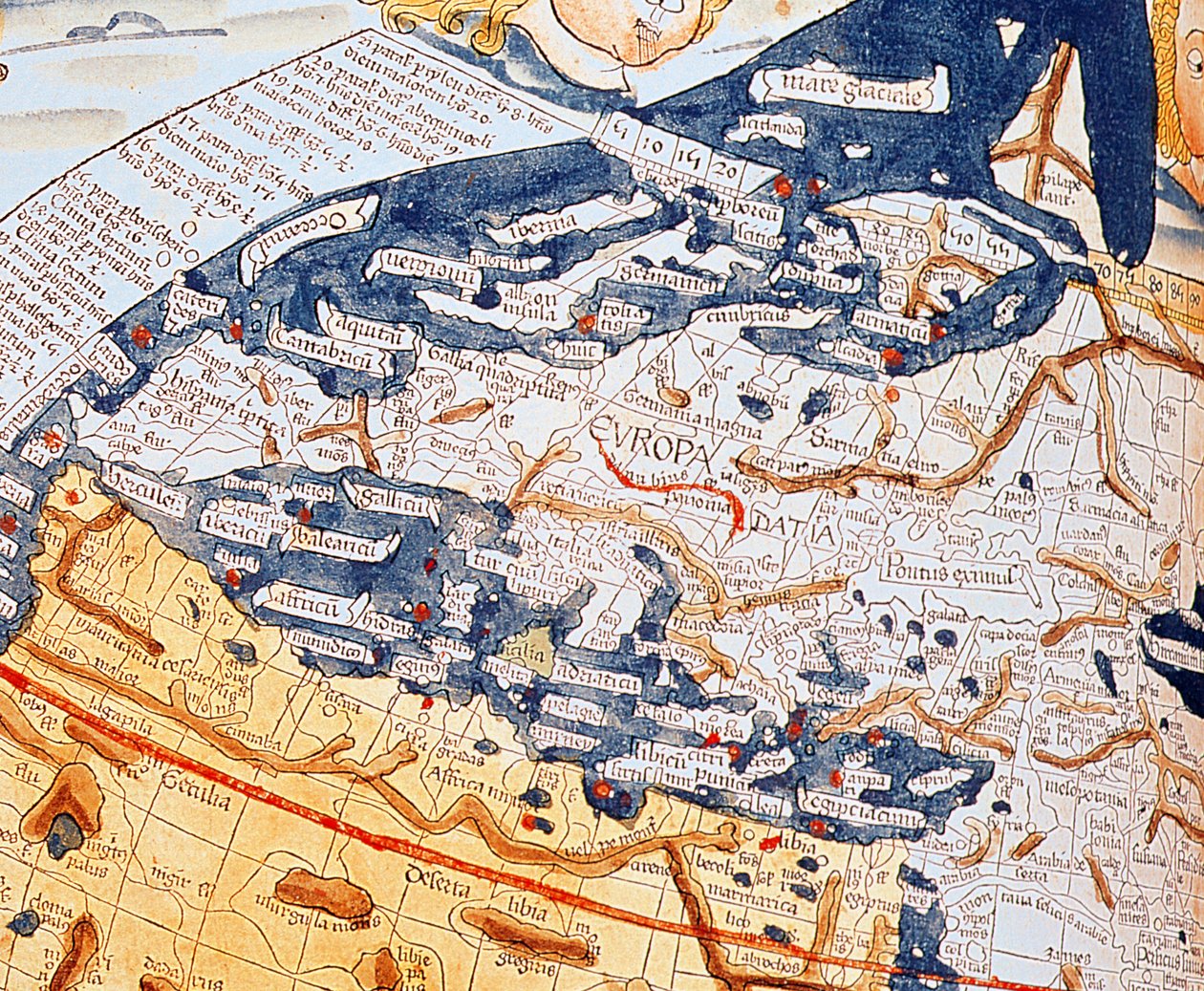 Kort over Centraleuropa, 1486 (detaljer om 157909) af Ptolemy