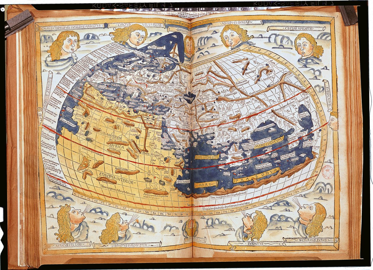 Kort over verden, 1486 af Ptolemy