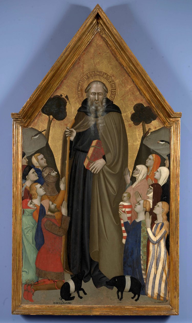 Puccio di Simone. Saint Anthony - abbed. 1353, Fabriano, Civic Art Gallery af Puccio di Simone
