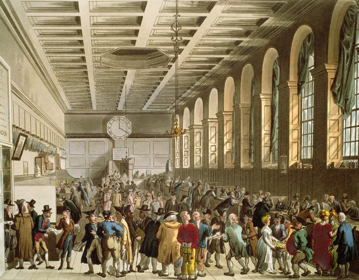 Customs House, The Long Room, fra Ackermanns 