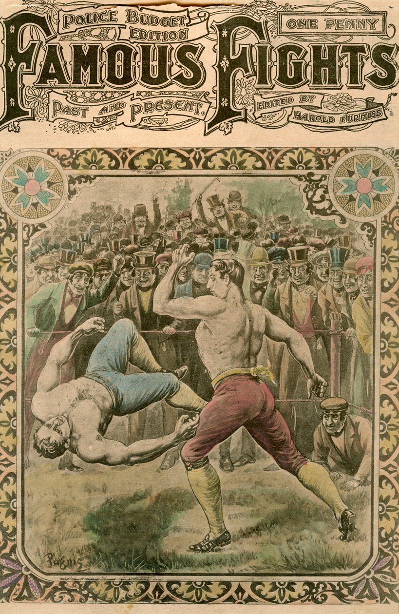 Kampen mellem Tom Spring og Bill Neat, 1823 slutningen af det 19. eller begyndelsen af det 20. århundrede. af Pugnis