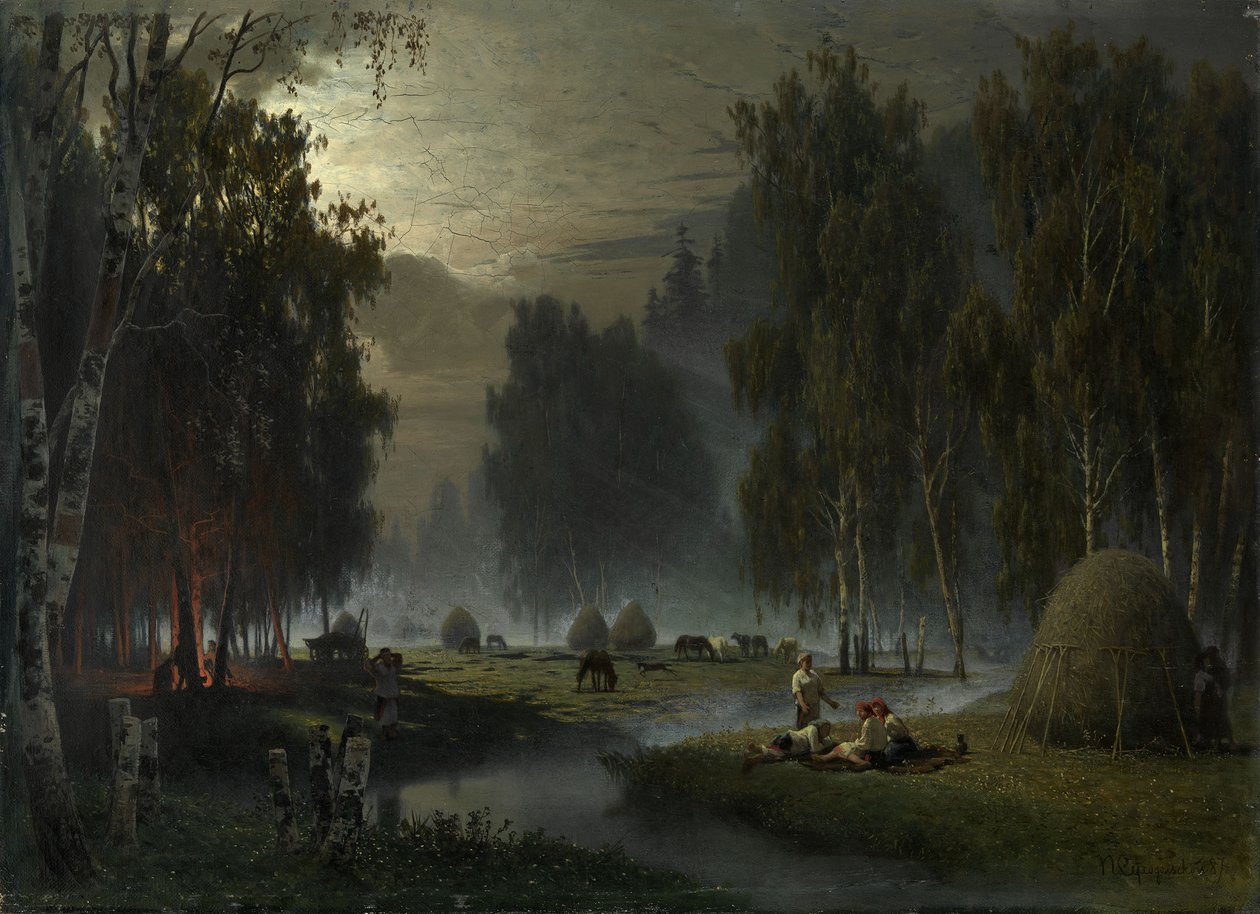 Hømagere. Aftenhvile af Pyotr Alexandrovich Sukhodolsky