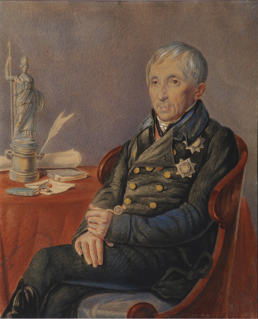 Portræt af Alexey Nikolayevich Olenin 1763-1843, 1820