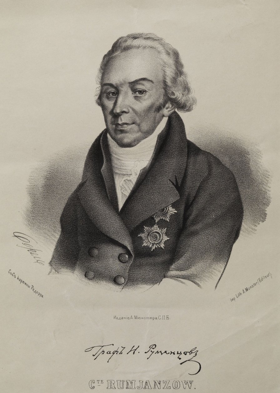 Portræt af grev Nikolay Petrovich Rumyantsev 1754-1826 af Pyotr Fyodorovich Borel