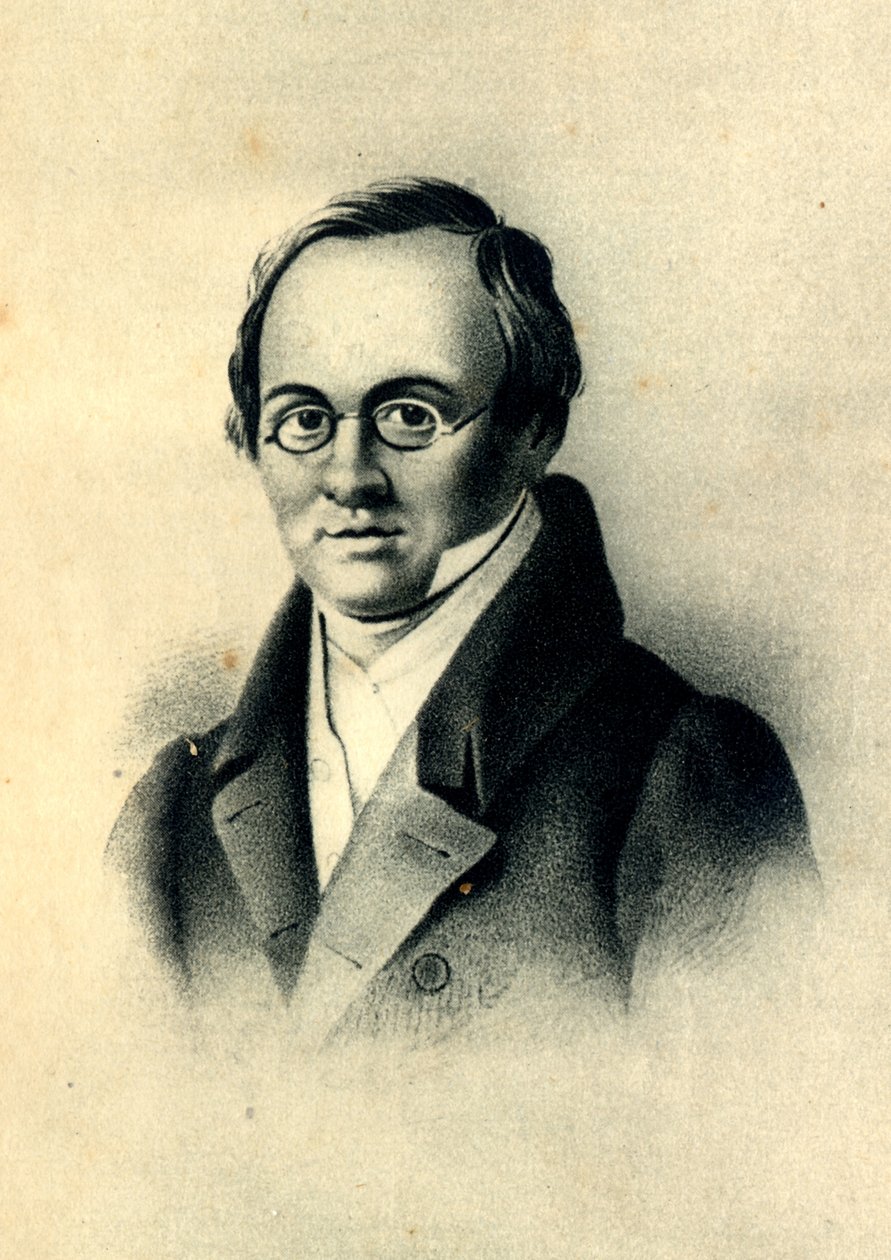 Portræt af digteren Anton A. Delvig 1798-1831 af Pyotr Fyodorovich Borel