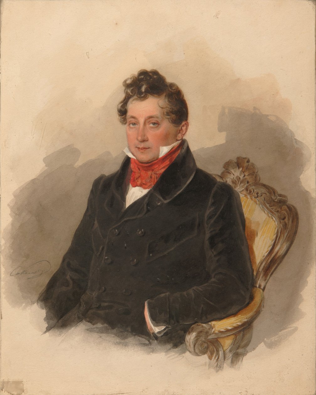 Portræt af grev Matvei Yuryevich Vilegorsky 1794-1866, 1840