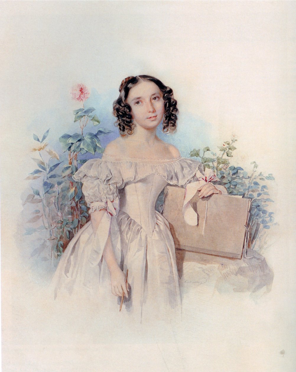 Portræt af prinsesse Helen Biron von Curland, født Meshcherskaya 1818-1843, 1830