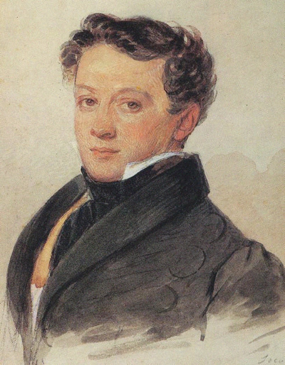 Portræt af Sergei Ivanovich Turgenev 1792-1827, 1810