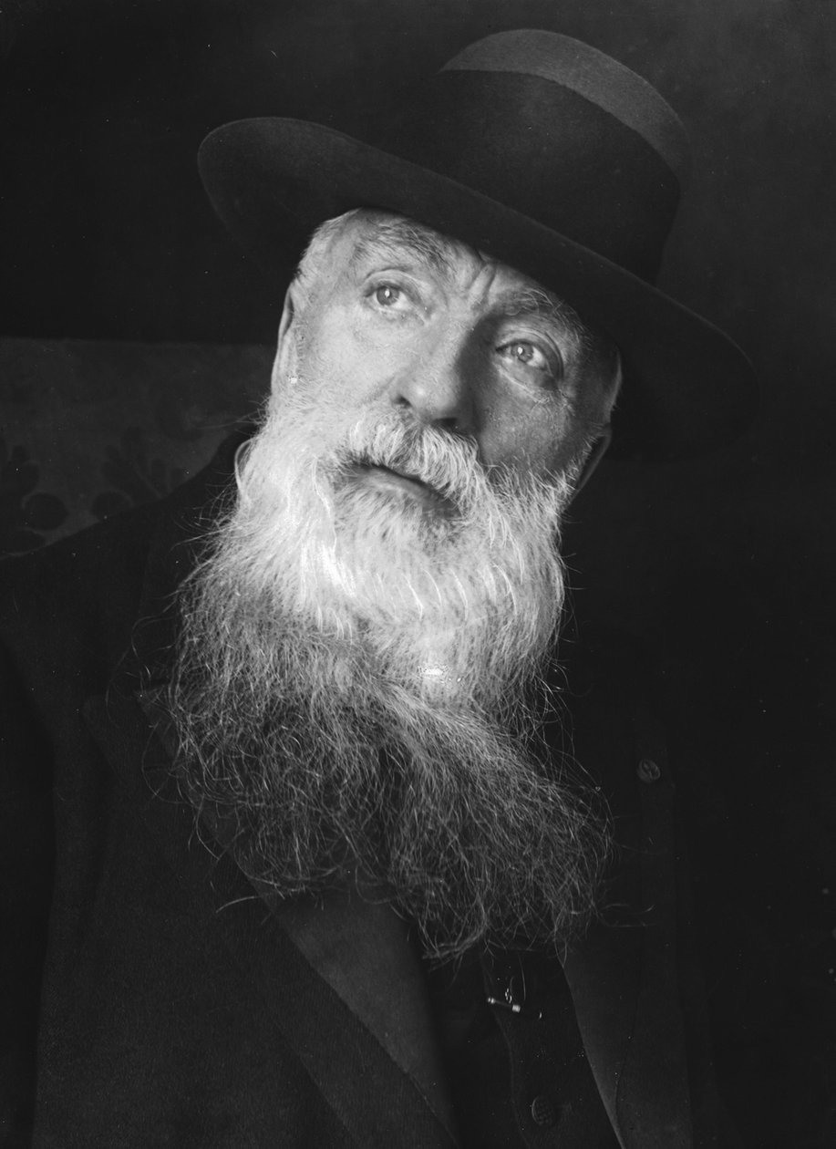 Portræt af Auguste Rodin (1840-1917), af Shumov, Pyotr Ivanovich (1872-1936). Fotografi, Mellem 1912 og 1917. Privat Samling af Pyotr Ivanovich Shumov