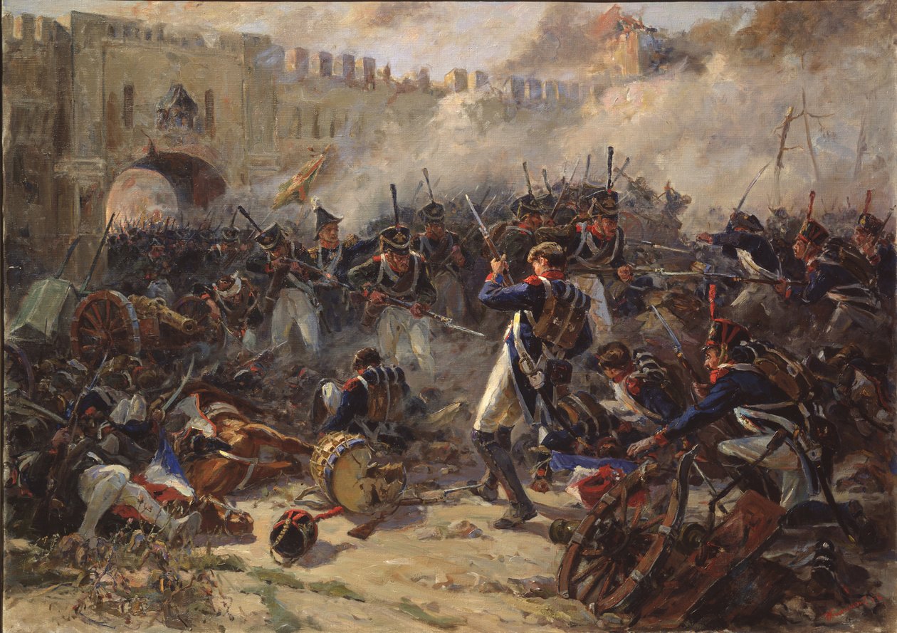 Slaget ved Smolensk i august 1812, 1956 af Pyotr Ivanovich Zhigimont