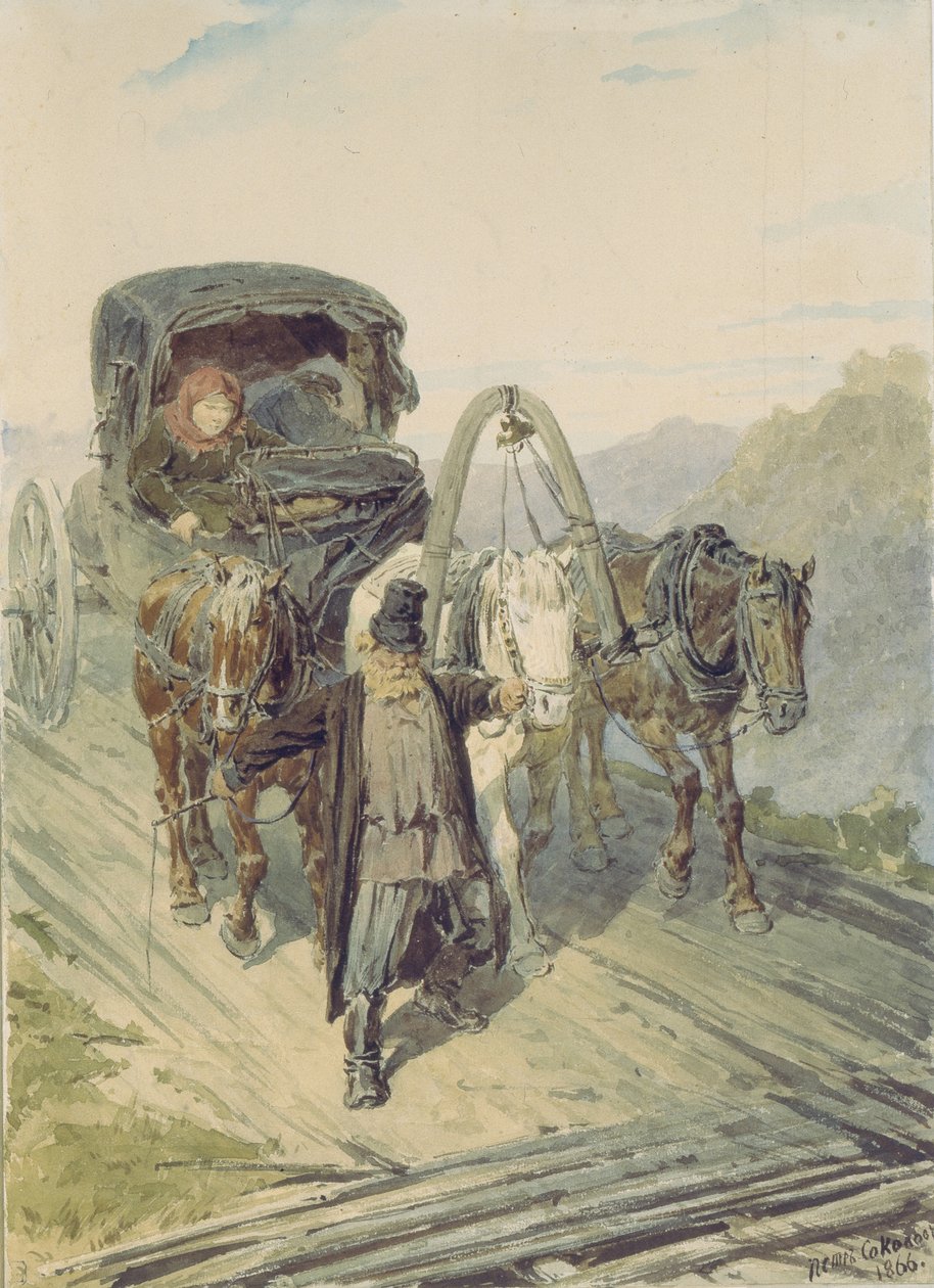 Trojka, 1866 af Pyotr Petrovich Sokolov