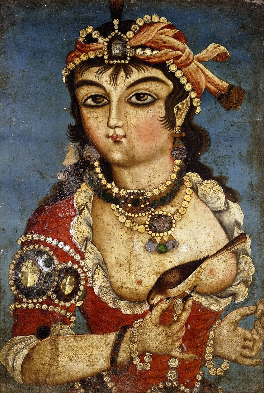 En kurtisane, ca. 1830 af Qajar School