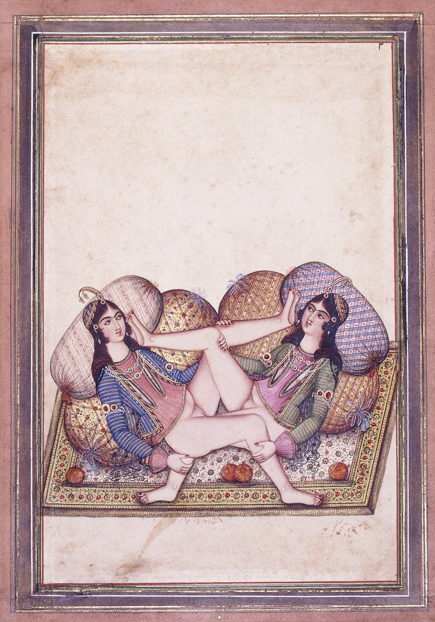 An Erotic Scene, mid 19th century af Qajar School