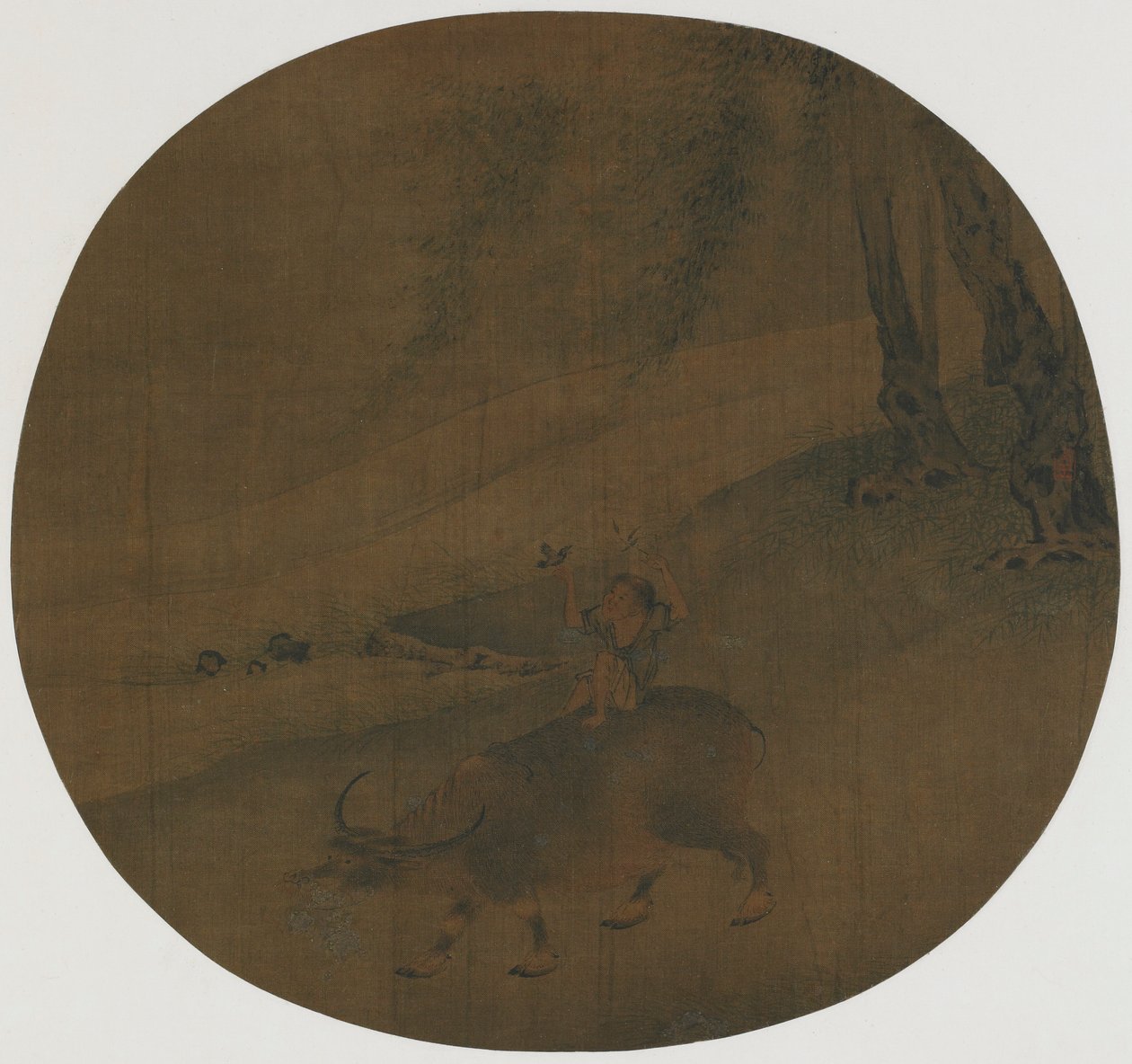 Dreng på en vandbøffel, Ming-dynastiet, 16.-17. århundrede. af Qin Shunyou