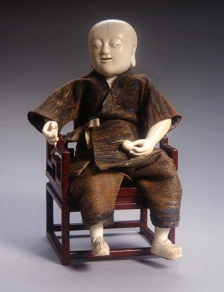 Artikuleret figur af en dreng, Kangxi-perioden (1662-1722) (se også 272187) af Qing Dynasty Chinese School