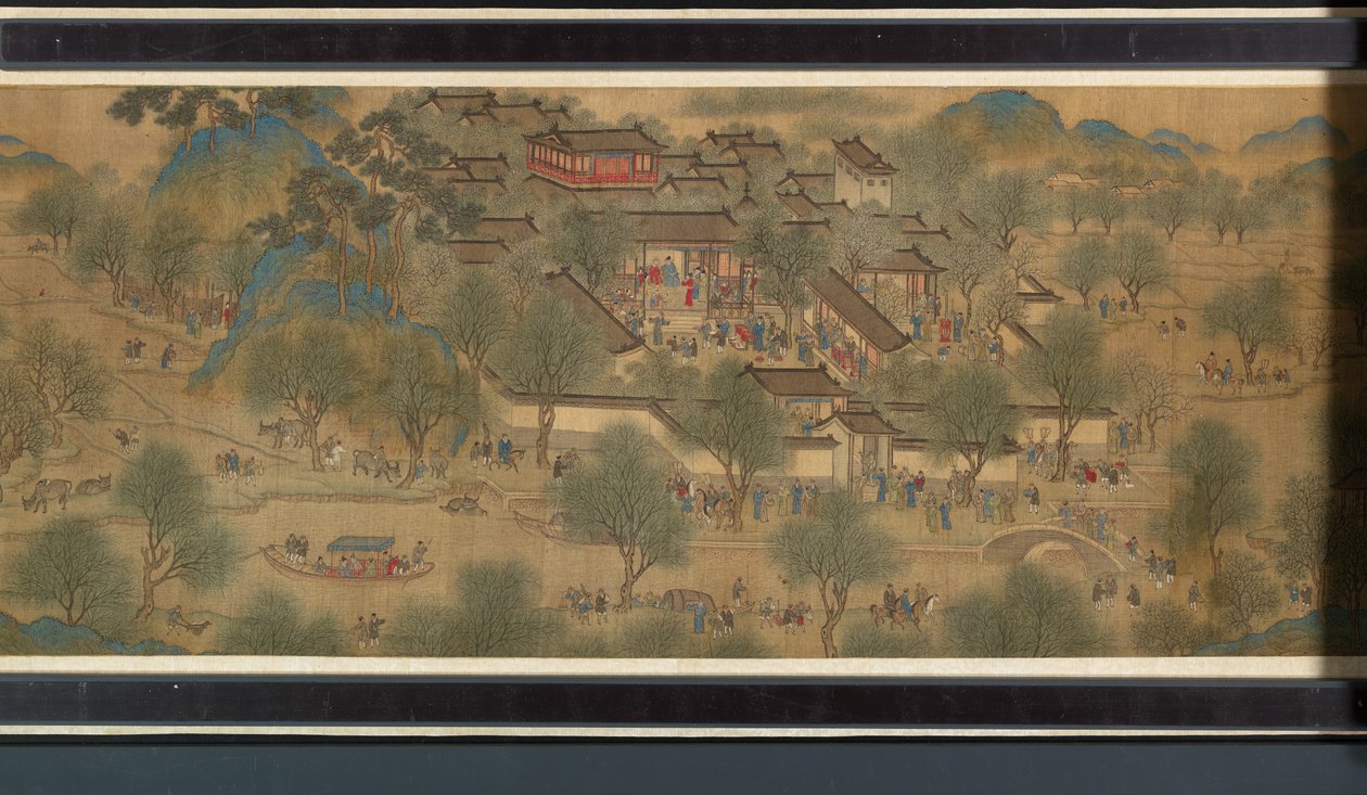 Spring Festival on the River (detaljer), handscroll af Qing Dynasty Chinese School