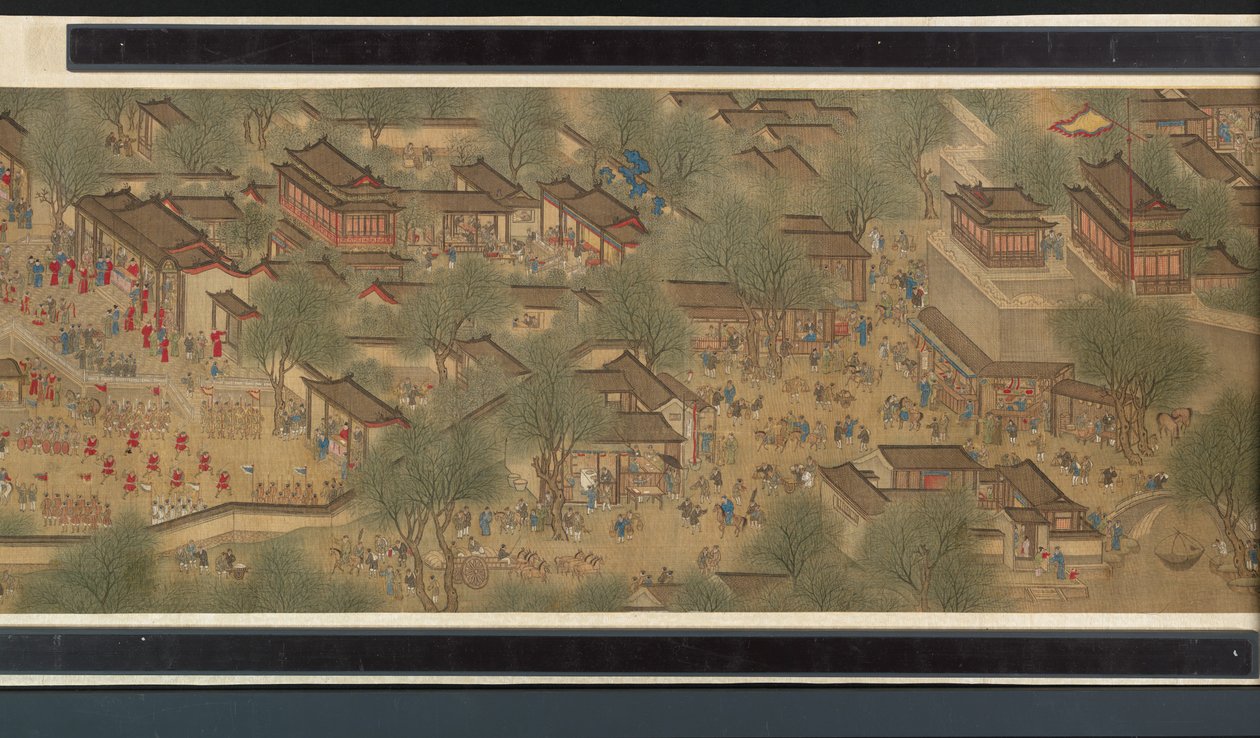 Forårsfest ved floden af Qing Dynasty Chinese School
