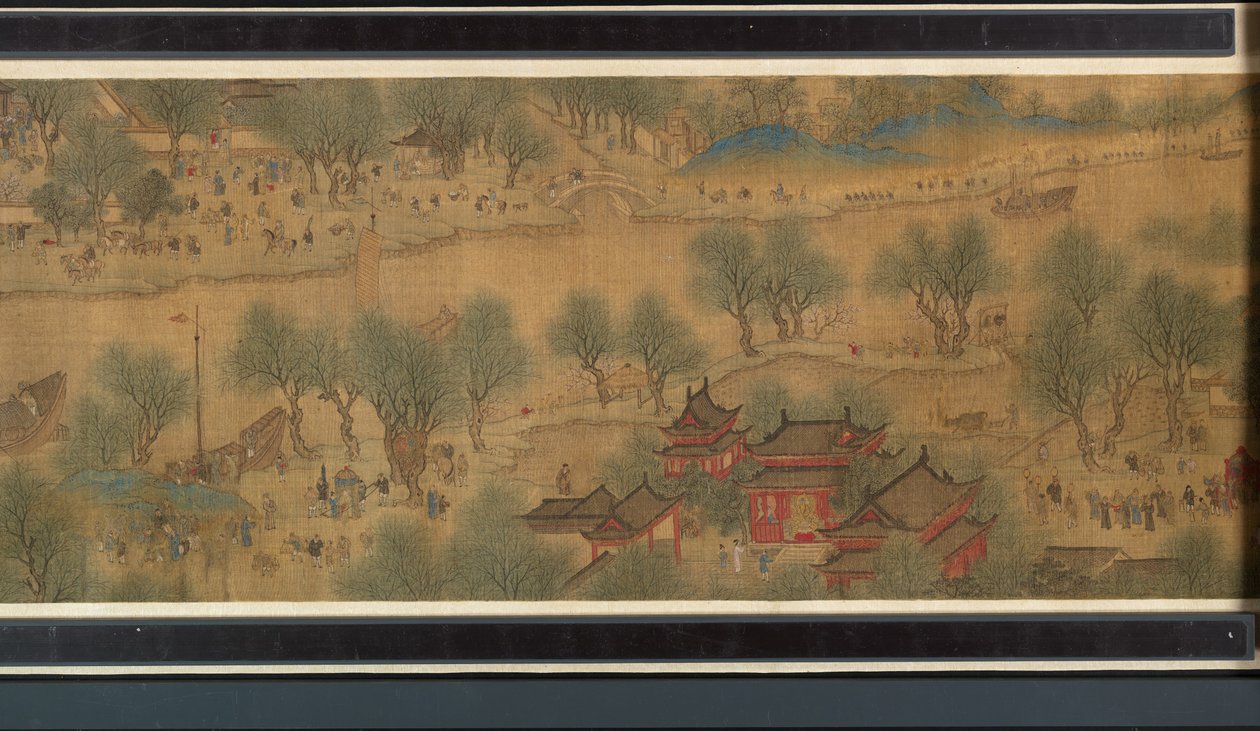 Forårsfest ved floden af Qing Dynasty Chinese School