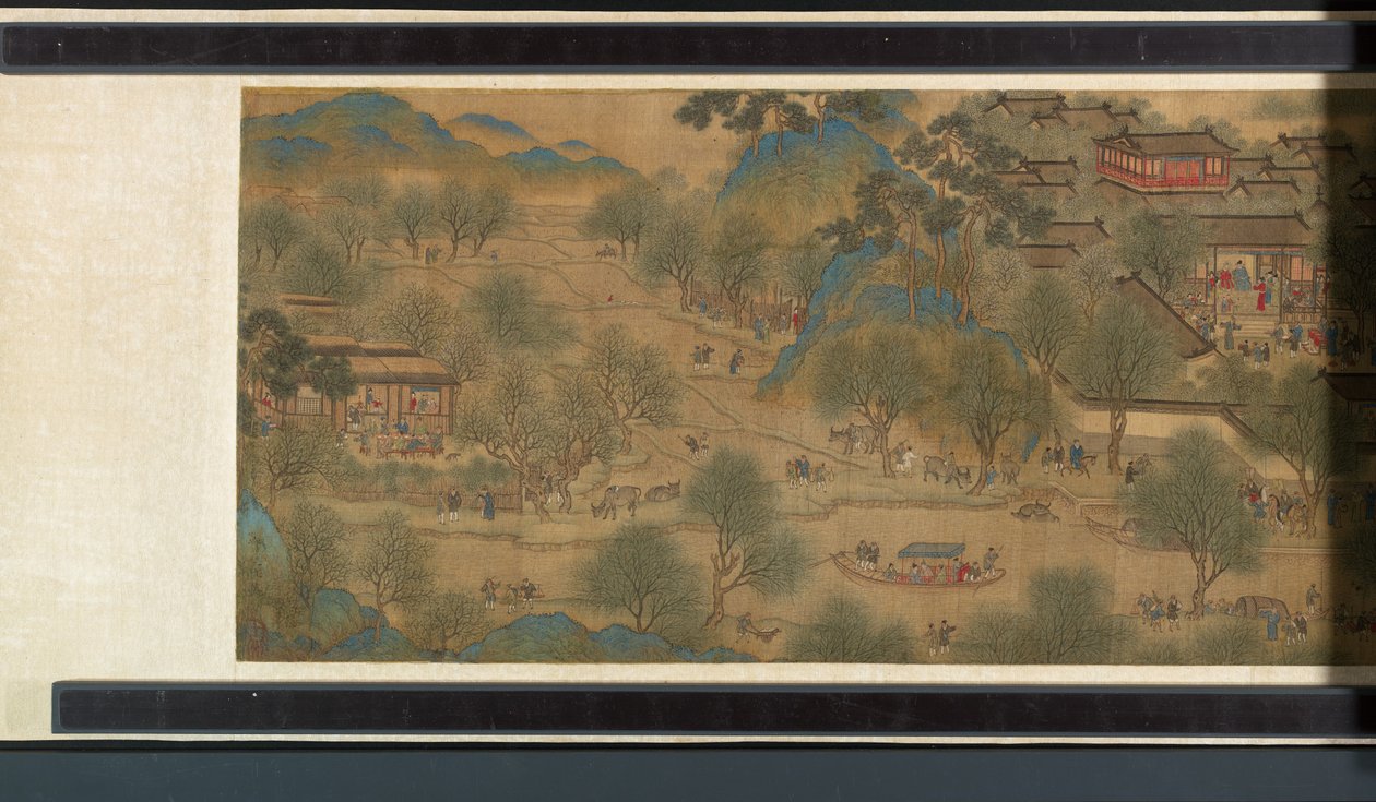 Forårsfest ved floden af Qing Dynasty Chinese School
